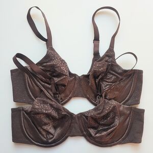 Wacoal Back Appeal® Smoothing Unlined Underwire Bras in Dark Brown (2), 36D, 36G